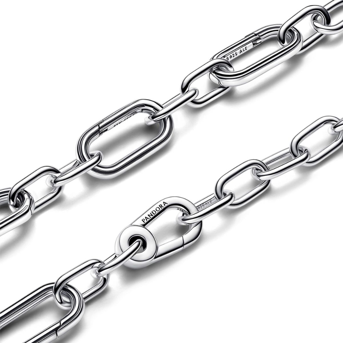 PANDORA - Brazalete Pandora ME Cadena de Eslabones Link con Cinco Links Que Se Pueden Abrir Plata Esterlina