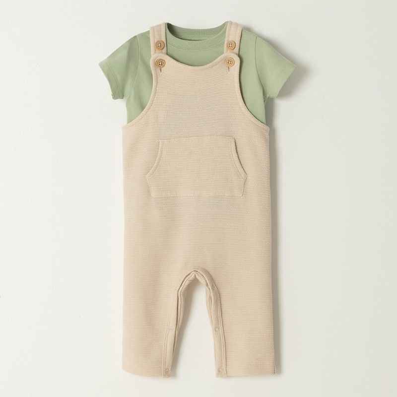 BABY FRESH - Set Jardinera + camiseta manga corta para Bebé niño de Algodón Baby Fresh