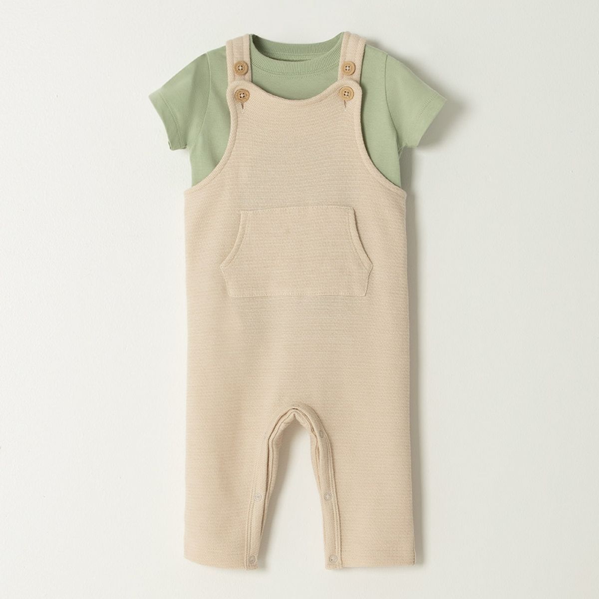 BABY FRESH - Set Jardinera + camiseta manga corta para Bebé niño de Algodón Baby Fresh