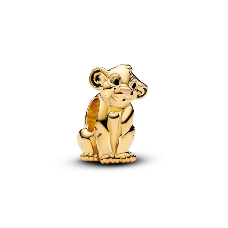 PANDORA - Charm Pandora Simba El Rey León de Disney Recubrimiento en Oro