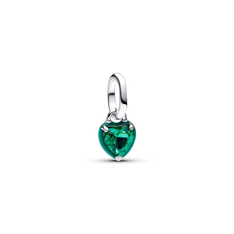 PANDORA - Charm Pandora ME Mini Colgante Chakra Corazón Verde Plata Esterlina