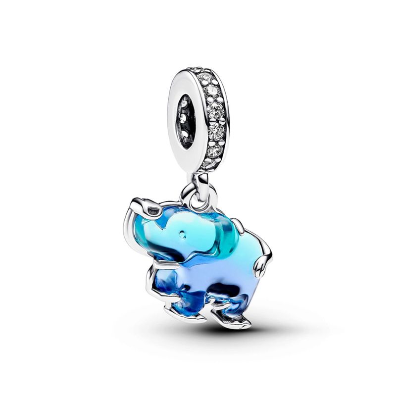 PANDORA - Charm Pandora Murano Azul Elefante Plata Esterlina