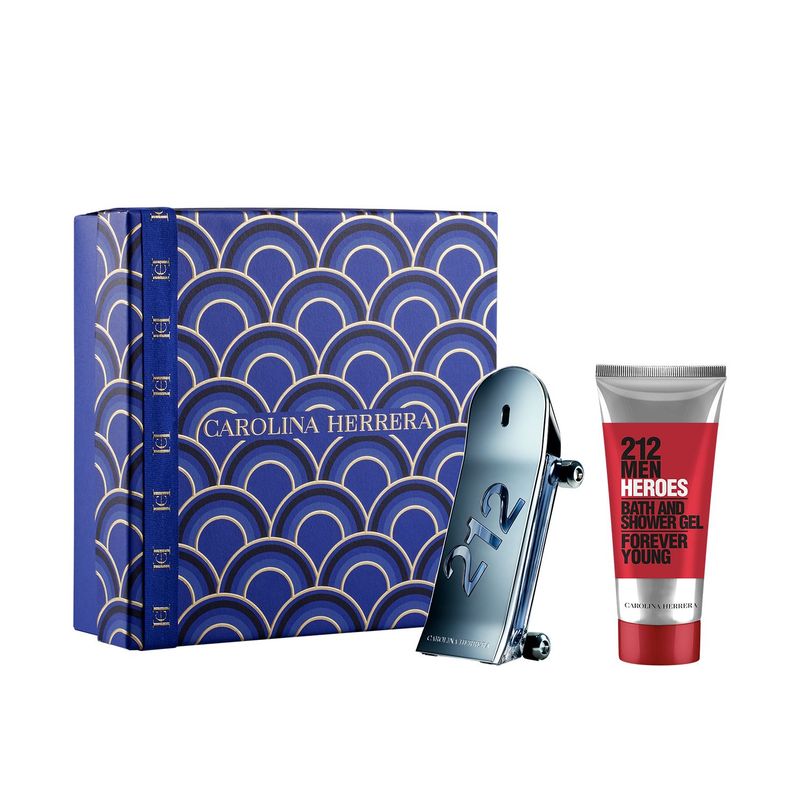 CAROLINA HERRERA - Set de Perfume Hombre 212 Men Heroes Carolina Herrera Incluye: Perfume 90 ml +  Shower Gel 