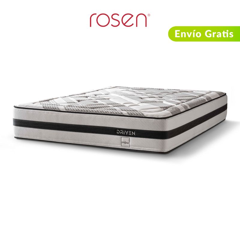 COLCHONES ROSEN - Colchón Doble Firme Ortopédico con Pillow Resortado Driven 140 x 190 cm Colchones Rosen - 0% Interés a 3 Cuotas Pagando con tu CMR Banco Falabella