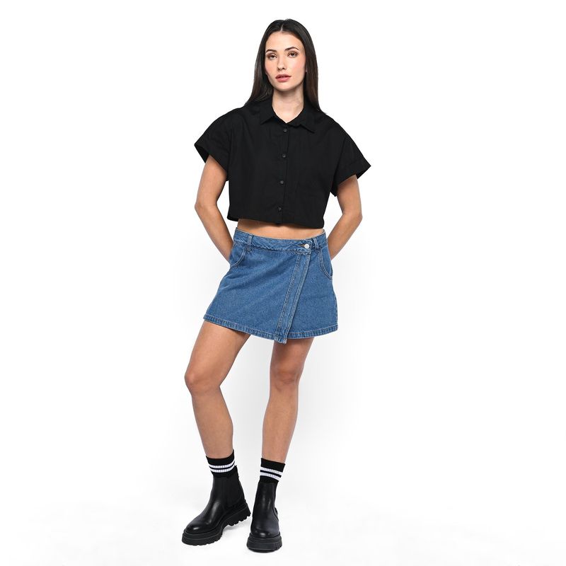 DENIMLAB - Camisas Mujer Manga corta de Algodón Denimlab