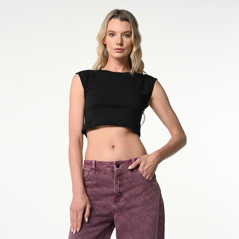DENIMLAB - Crop top Mujer Sin mangas Denimlab