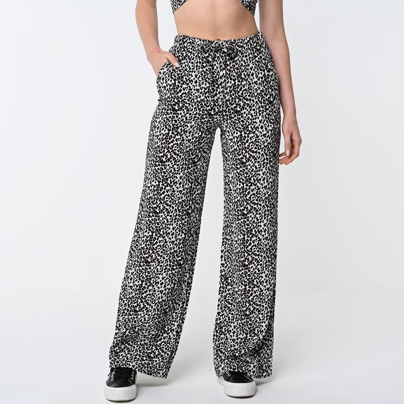 DENIMLAB - Pantalón Palazzo Mujer Tiro alto Animal print Denimlab 