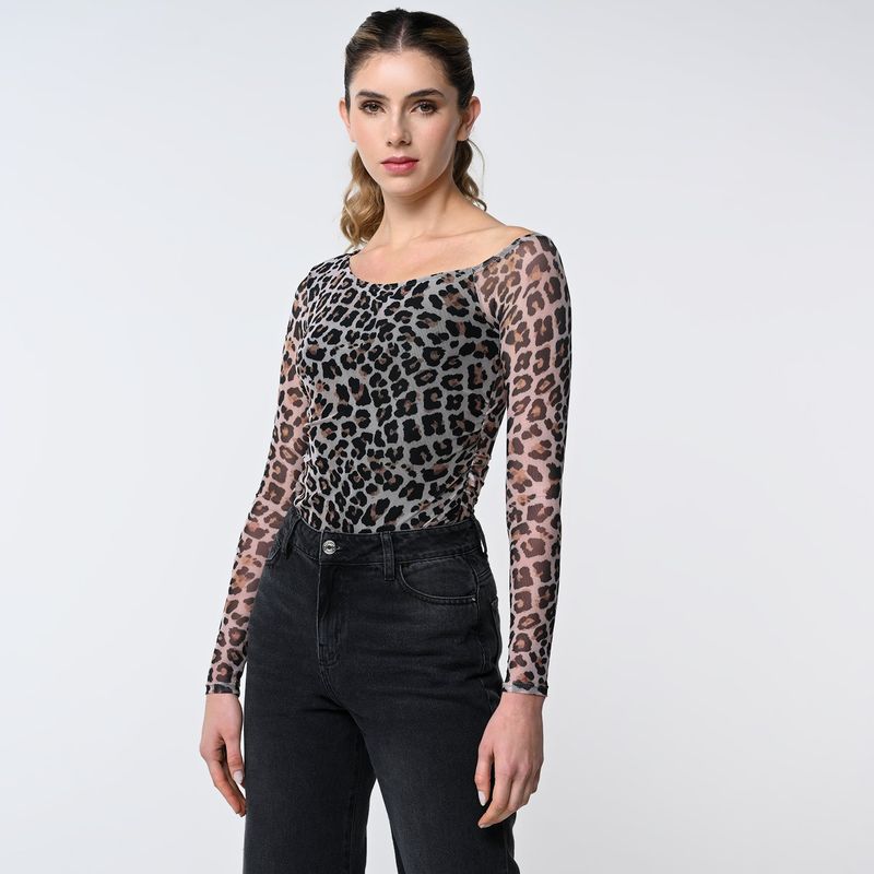 DENIMLAB - Body Mujer con Estampado Manga larga Denimlab
