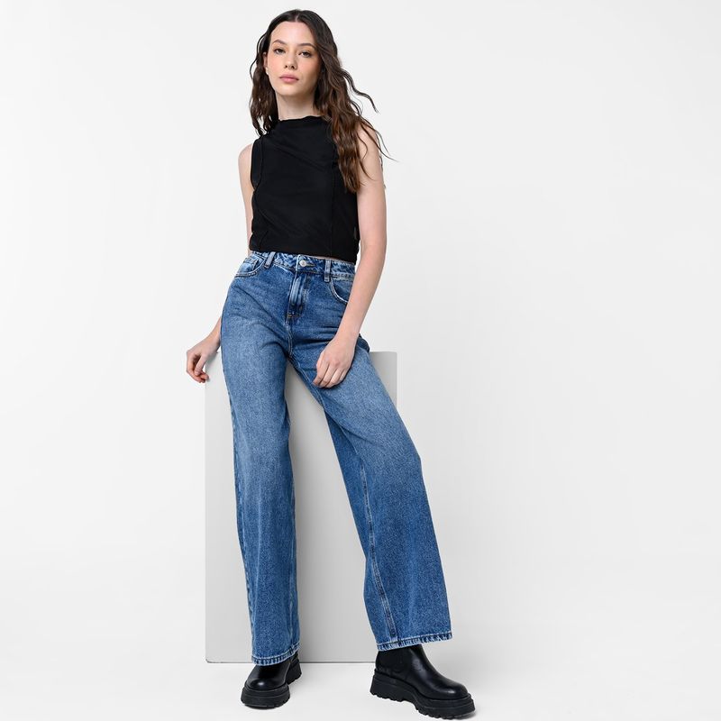 DENIMLAB - Jean Wide leg Mujer Tiro alto Denimlab