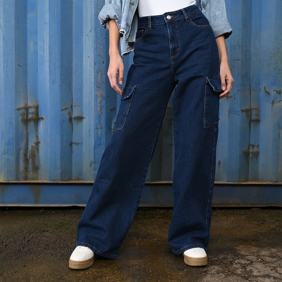 DENIMLAB - Jean Wide Leg Mujer Tiro alto Denimlab