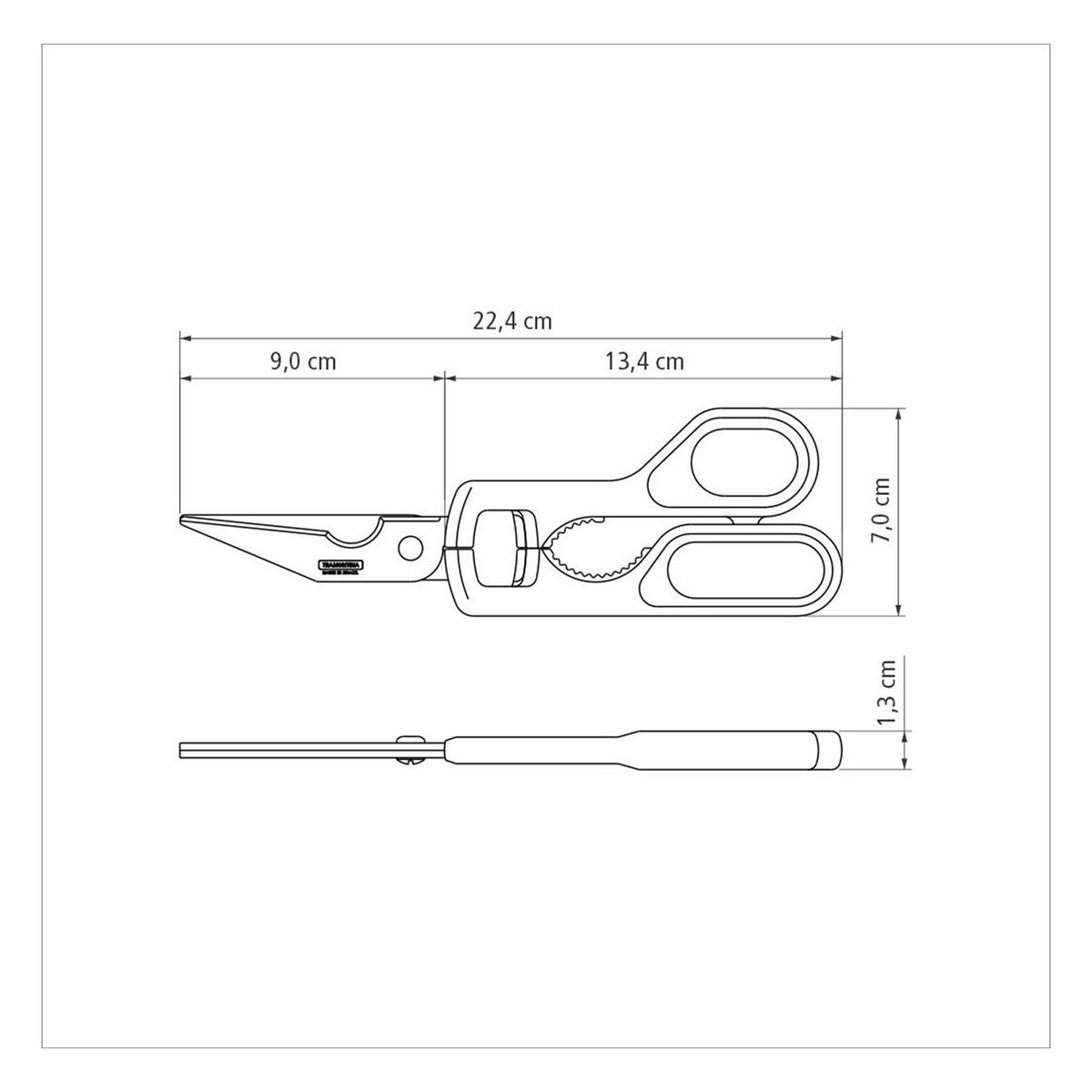 TRAMONTINA - Tijera de cocina Acero inoxidable 