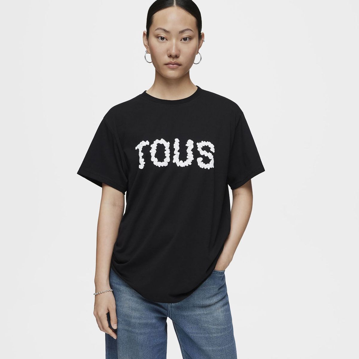 TOUS - Camiseta de manga corta negra TOUS Bold Bear Logo