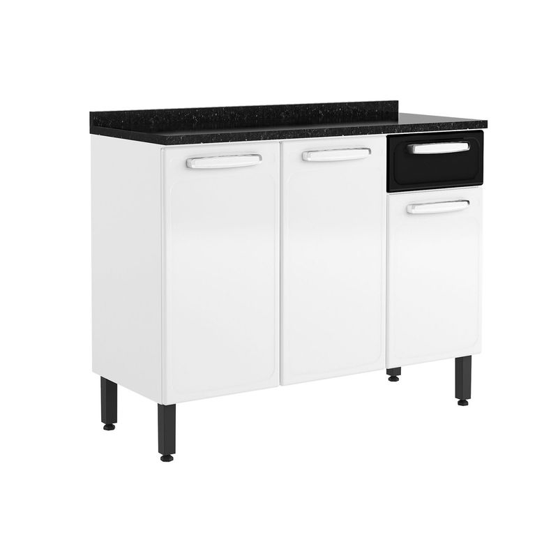 BERTOLINI - Mueble Inferior de Cocina en Acero Colors 120 x 89 x 48 cm (Incluye Mesón) Bertolini.