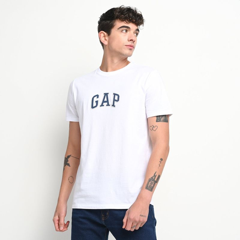 GAP - Camiseta Hombre Manga corta Con Logo de Algodón GAP