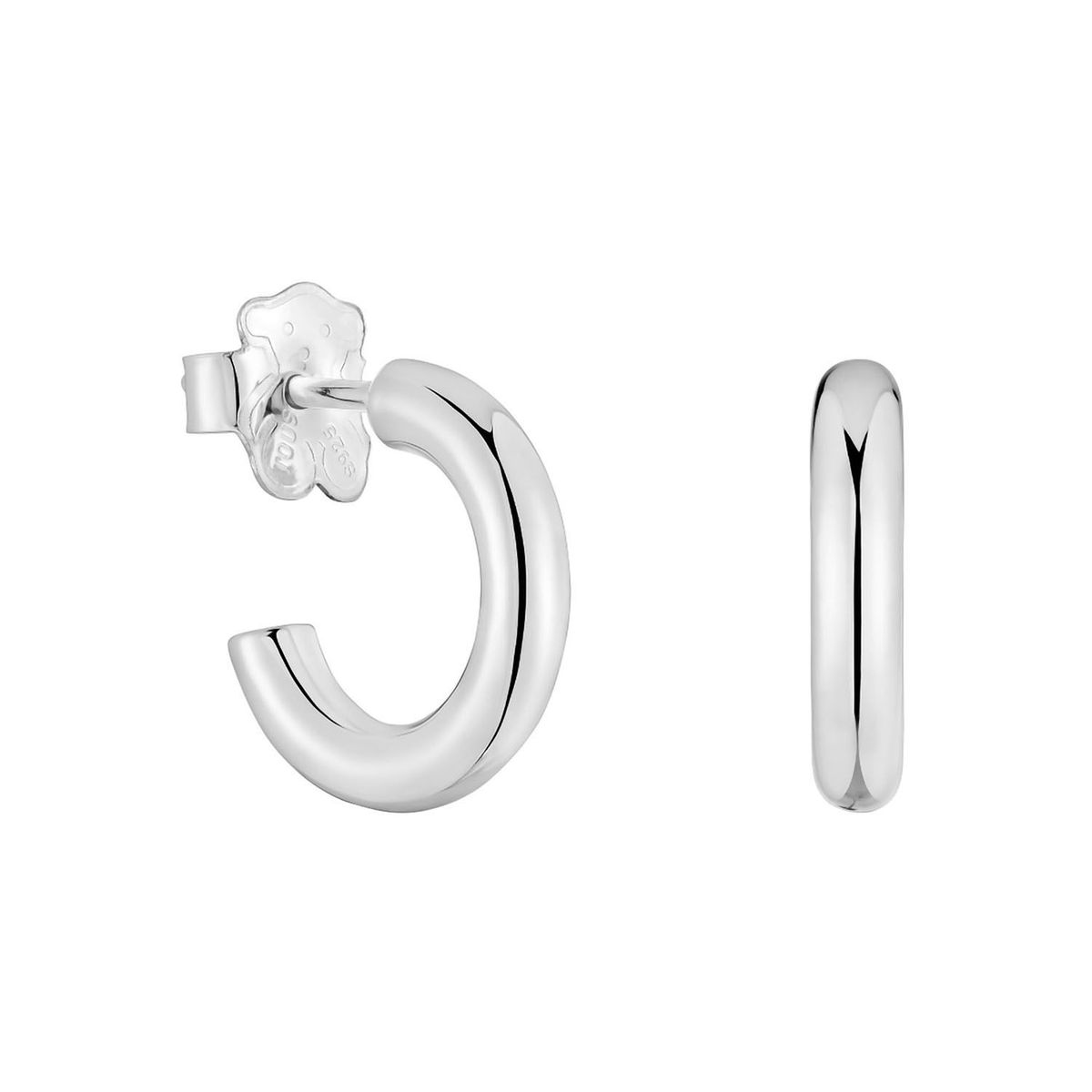 TOUS - Aretes aro cortos de plata 8 mm Basicos