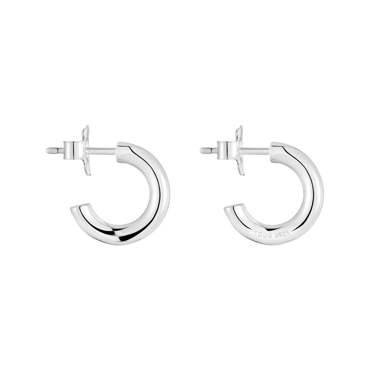 TOUS - Aretes aro cortos de plata 8 mm Basicos