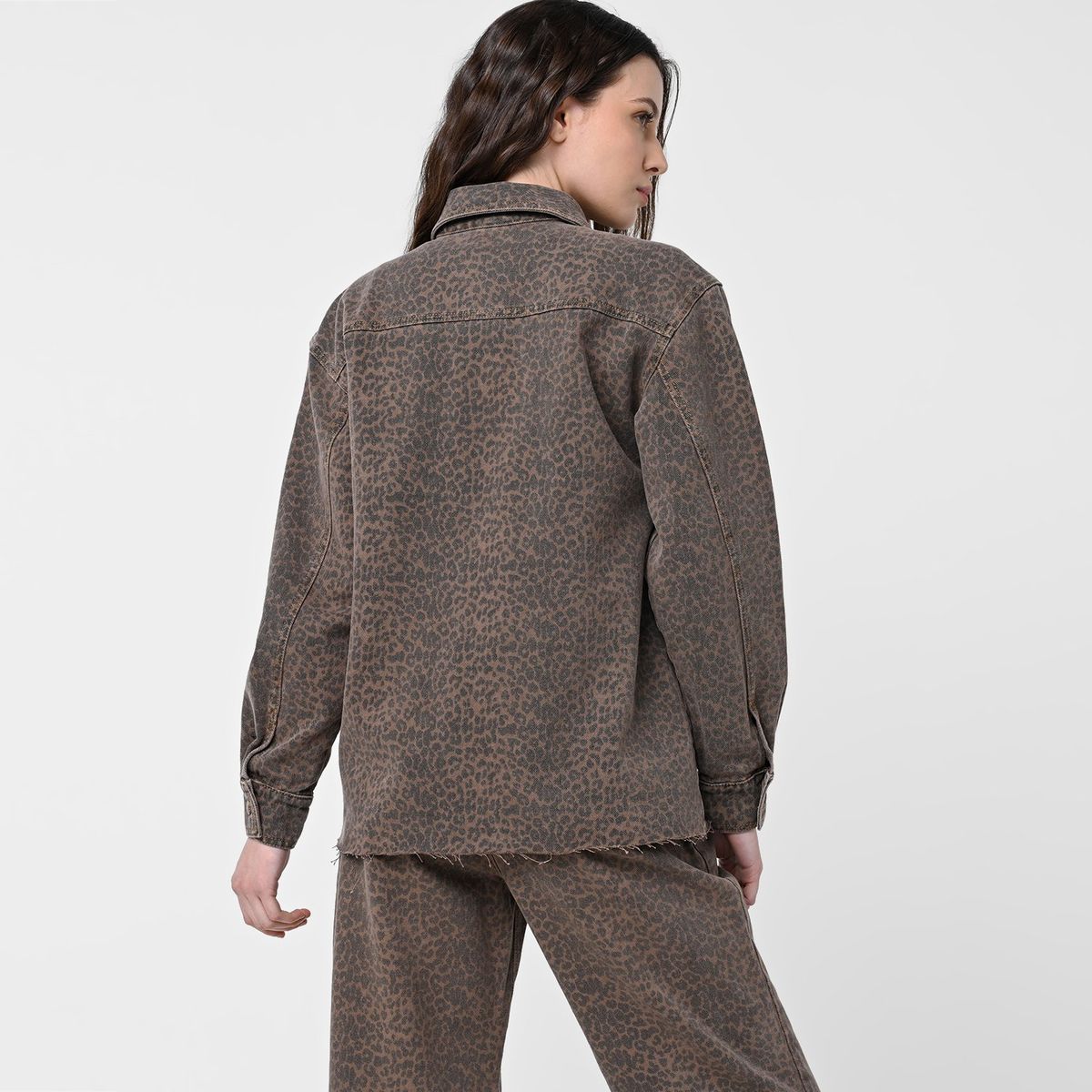 DENIMLAB - Chaqueta Mujer Animal print Oversize Algodón Denimlab