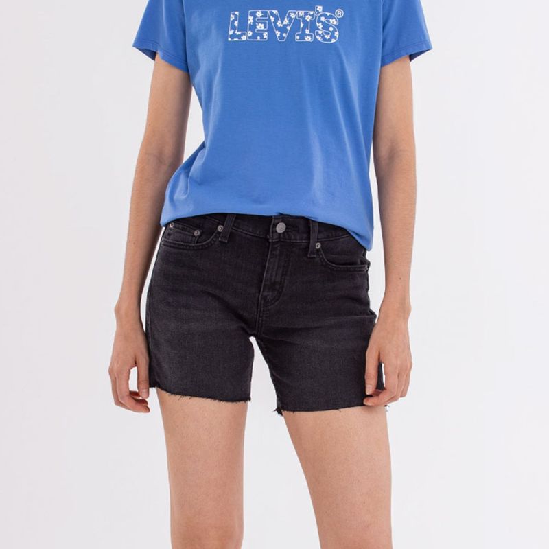LEVIS - Bermuda de jean Mujer Tiro alto Denim de Algodón LEVIS