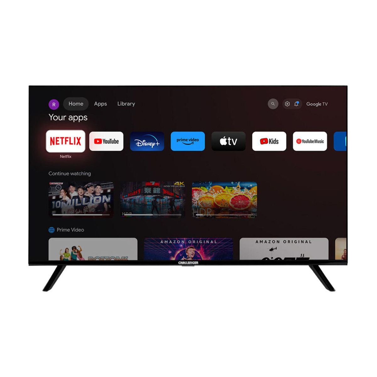 CHALLENGER - Televisor Challenger | 43 Pulgadas LED | GOOGLE TV T2 