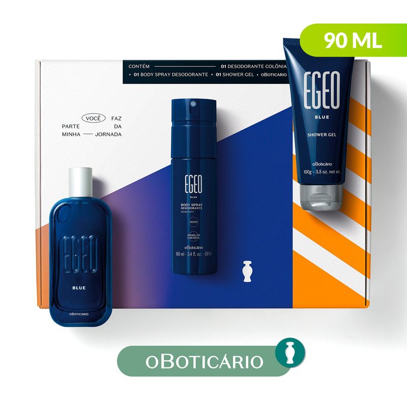 EGEO - Set de Perfume Hombre EGEO  Incluye 62072-Egeo Des Col Blue C/Car 90 ml