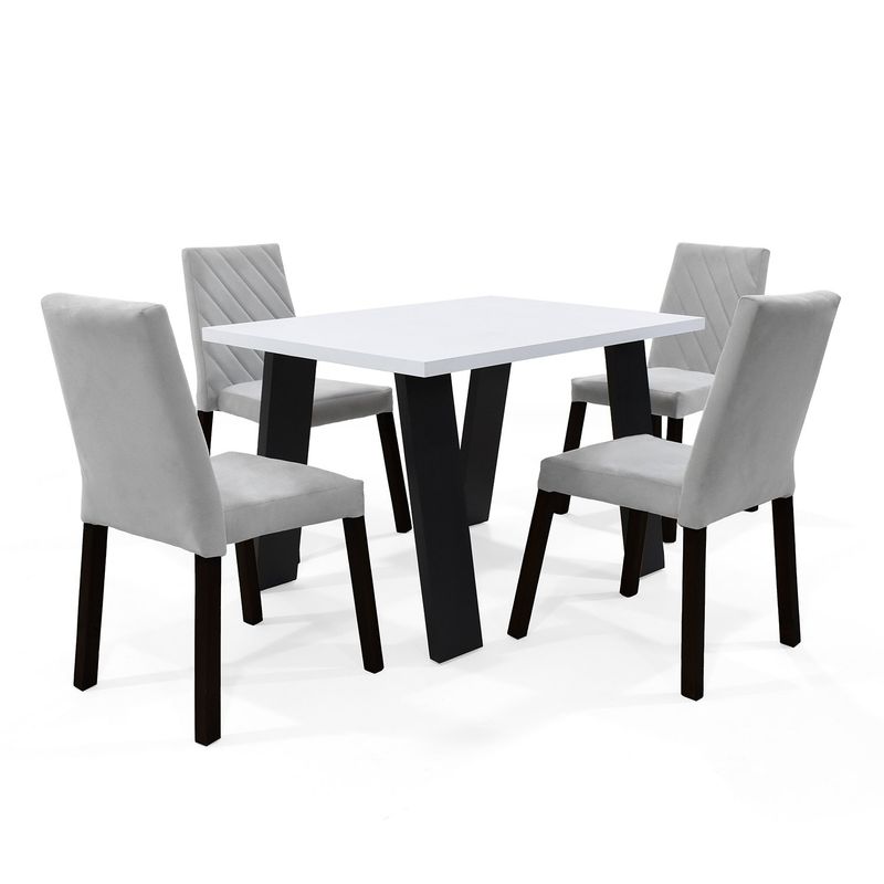MICA - Juego de comedor SIBUT COLORADO 4 puestos
