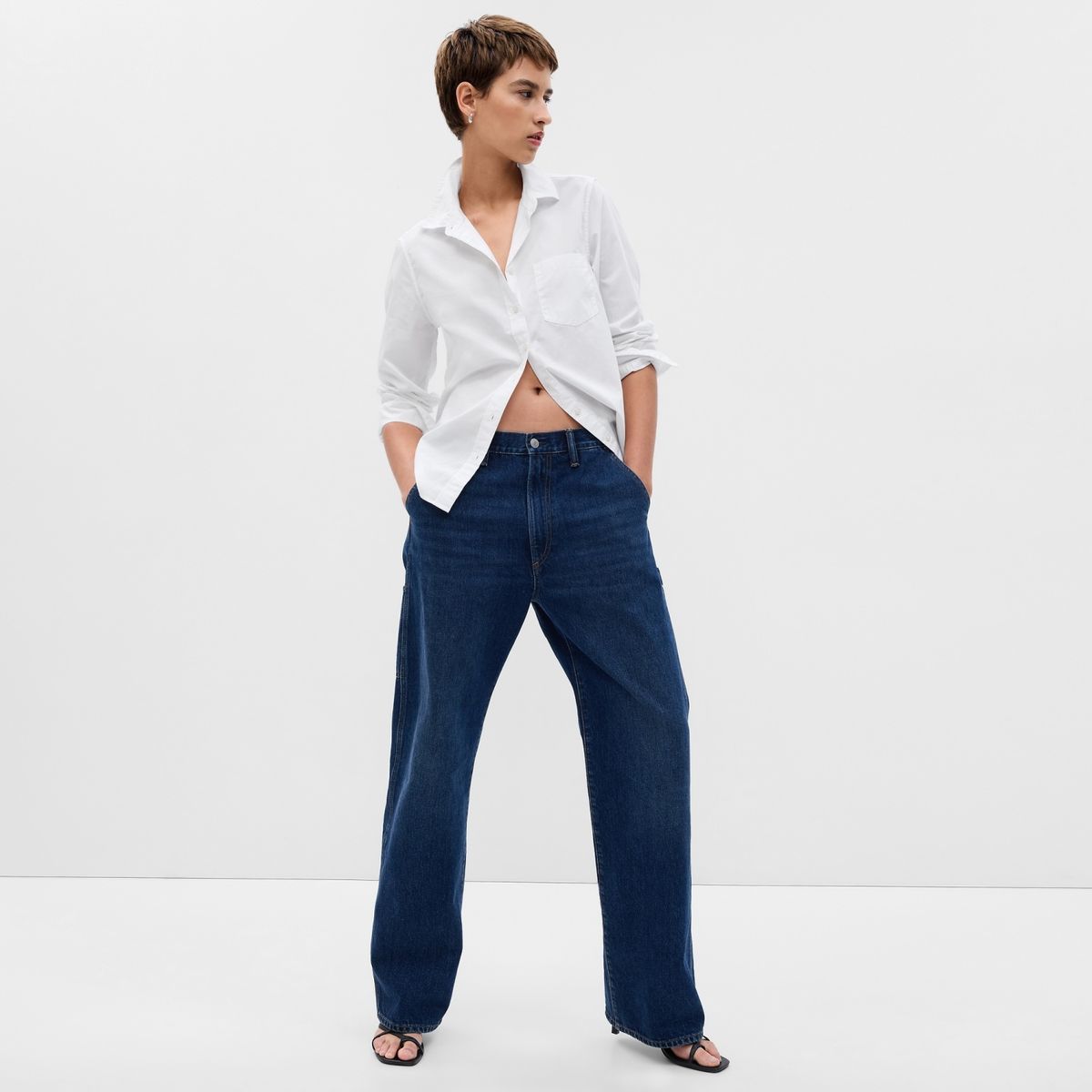 GAP - Camisa Mujer Manga larga De Algodón orgánico GAP