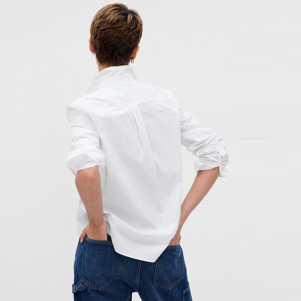 GAP - Camisa Mujer Manga larga De Algodón orgánico GAP