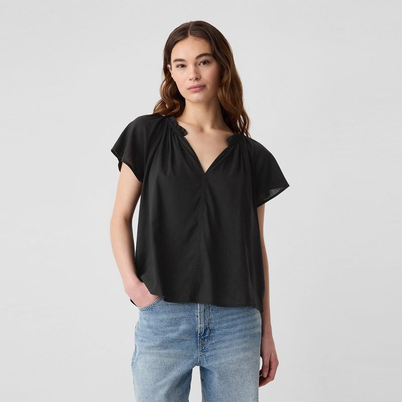 GAP - Blusa Mujer Manga corta globo de Algodón Gap