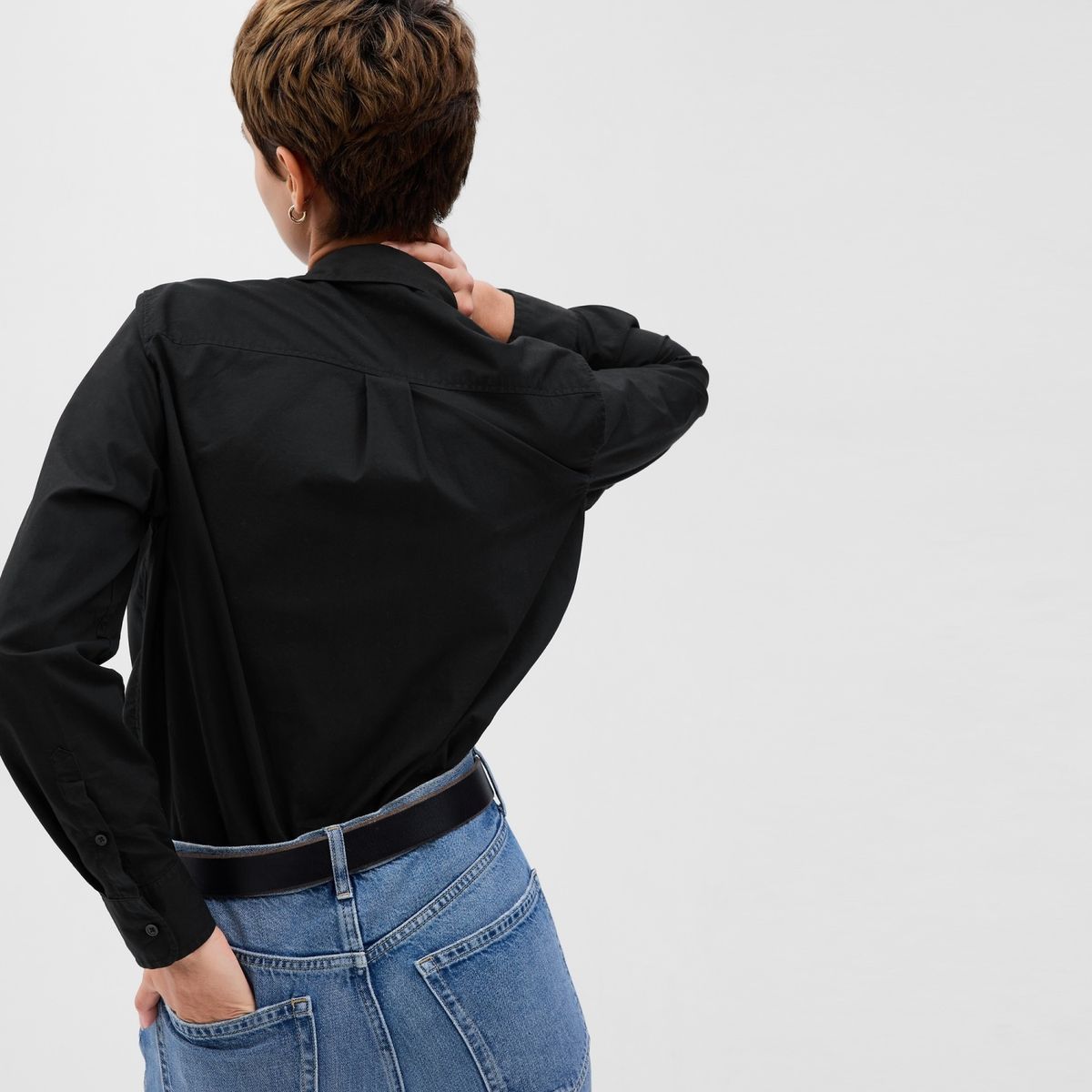 GAP - Camisa Mujer Manga larga De Algodón orgánico GAP