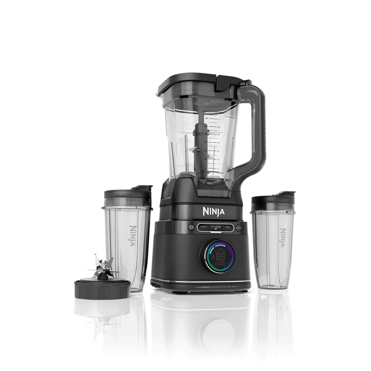 NINJA - Licuadora Ninja Inteligente Detect Power Pro con 2 vasos 1.800 W 10 Velocidades TB301 | Controla Velocidad y Potencia según Tamaño y Tipo de Alimento |Potencia máxima 1800 W