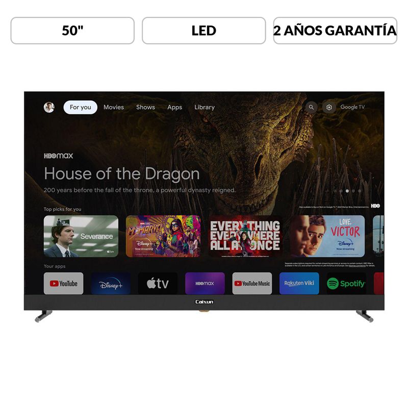 CAIXUN - Televisor Caixun | 50 pulgadas LED 4K UHD | C50VSUG