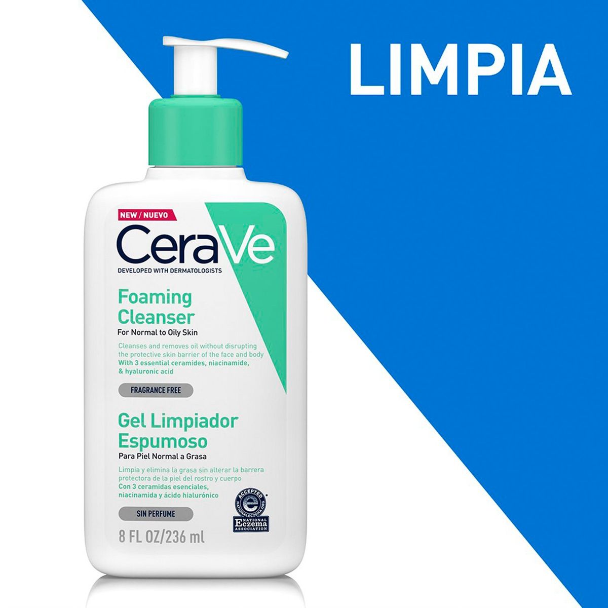 CERAVE - Limpiador CeraVe Para Piel Mixta 236ml