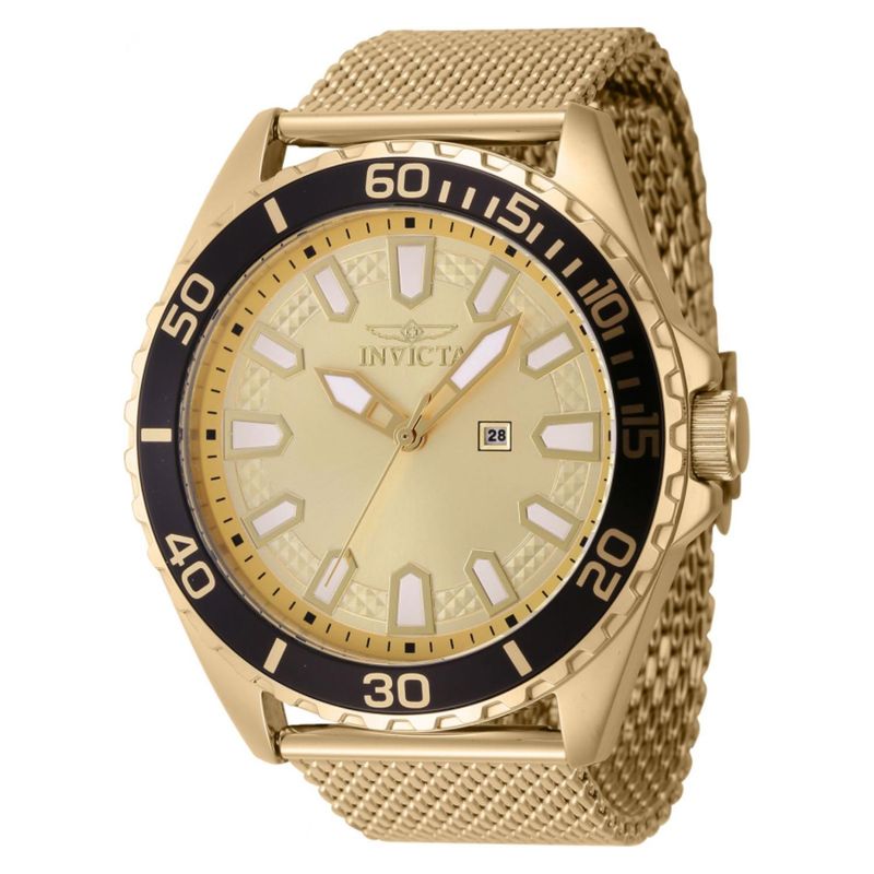 INVICTA - Reloj Invicta para Hombre Pro Diver . Reloj Análogo Acero inoxidable Dorado