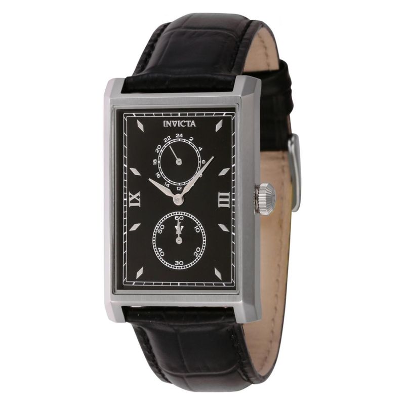 INVICTA - Reloj Invicta para Hombre Vintage . Reloj Análogo Cuero Negro