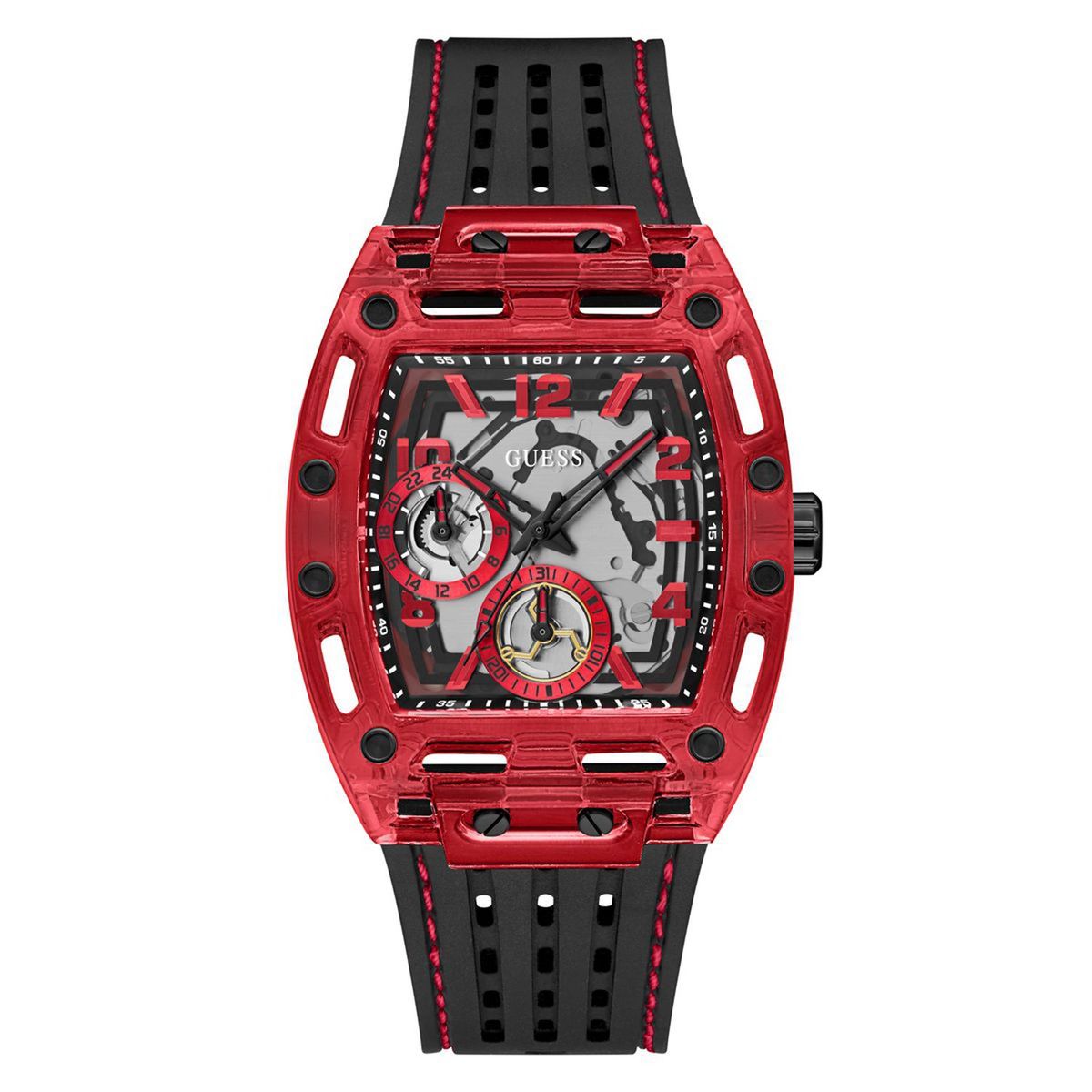 GUESS - Reloj Guess Hombre PHOENIX. Reloj Silicona Negro GW0499G4