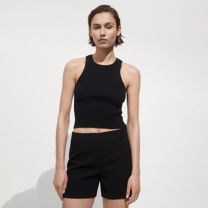 MANGO - Top esqueleto Mujer Tejido Sin mangas MANGO