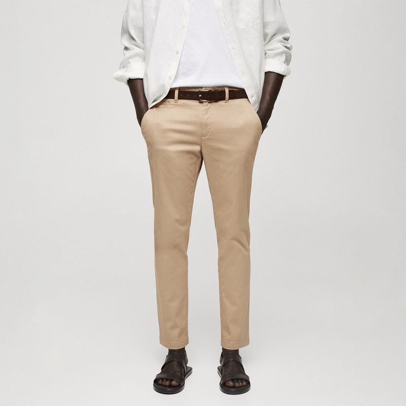 - Pantalón Chino Hombre Taper de Algodón MANGO