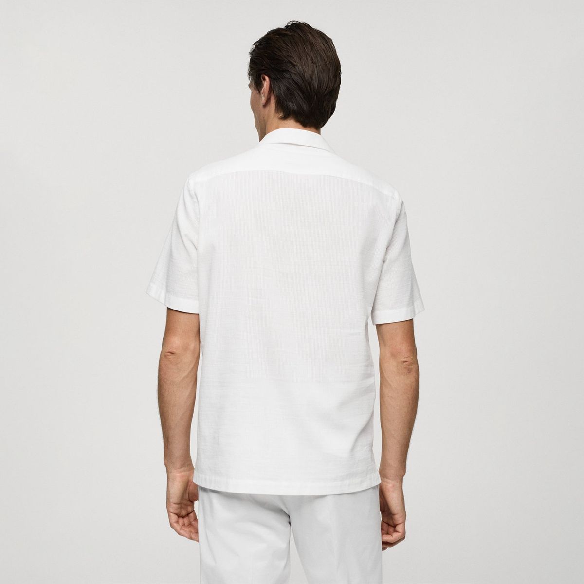 MANGO - Camisa Hombre Manga corta de Algodón MANGO
