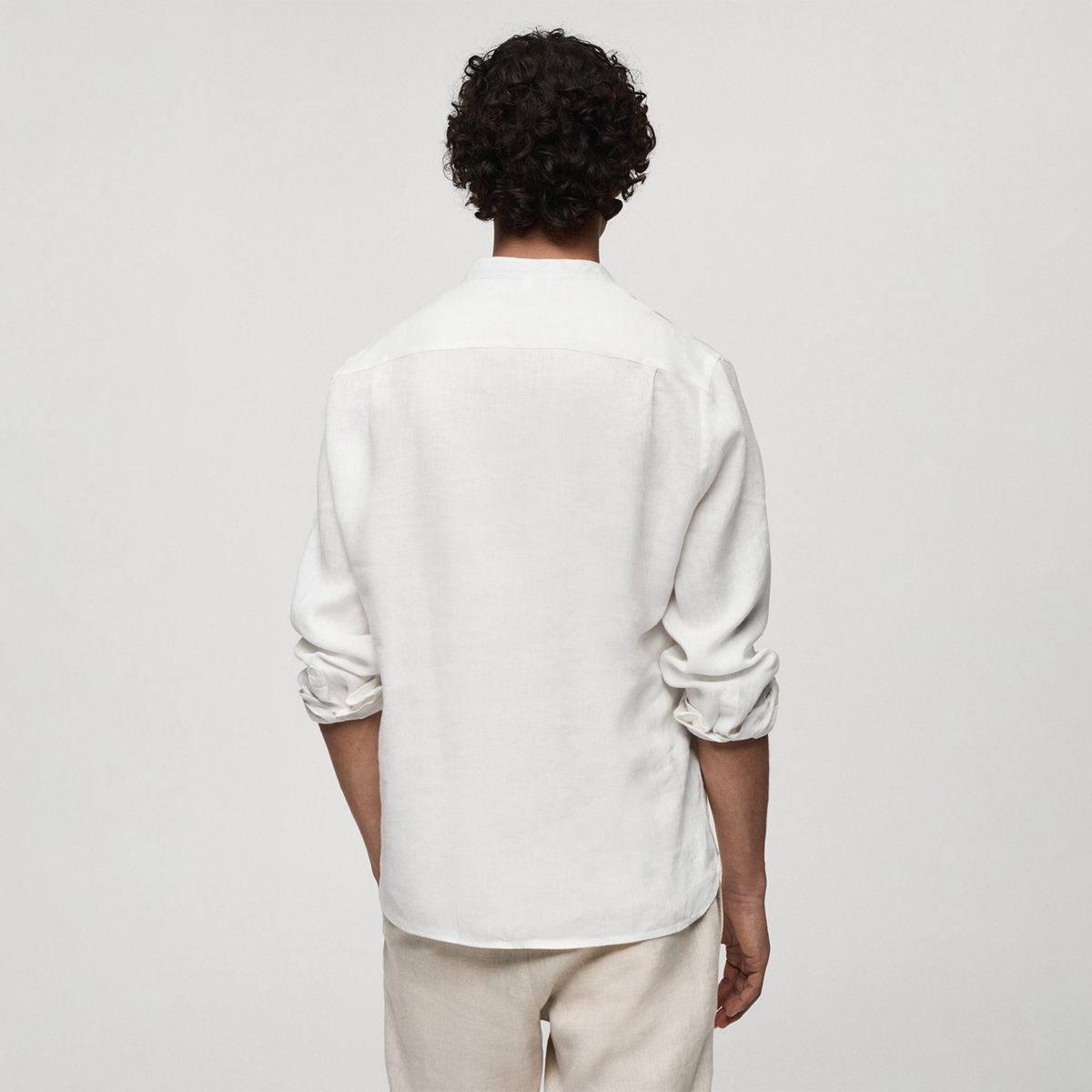 MANGO - Camisa Hombre Manga larga de Lino MANGO