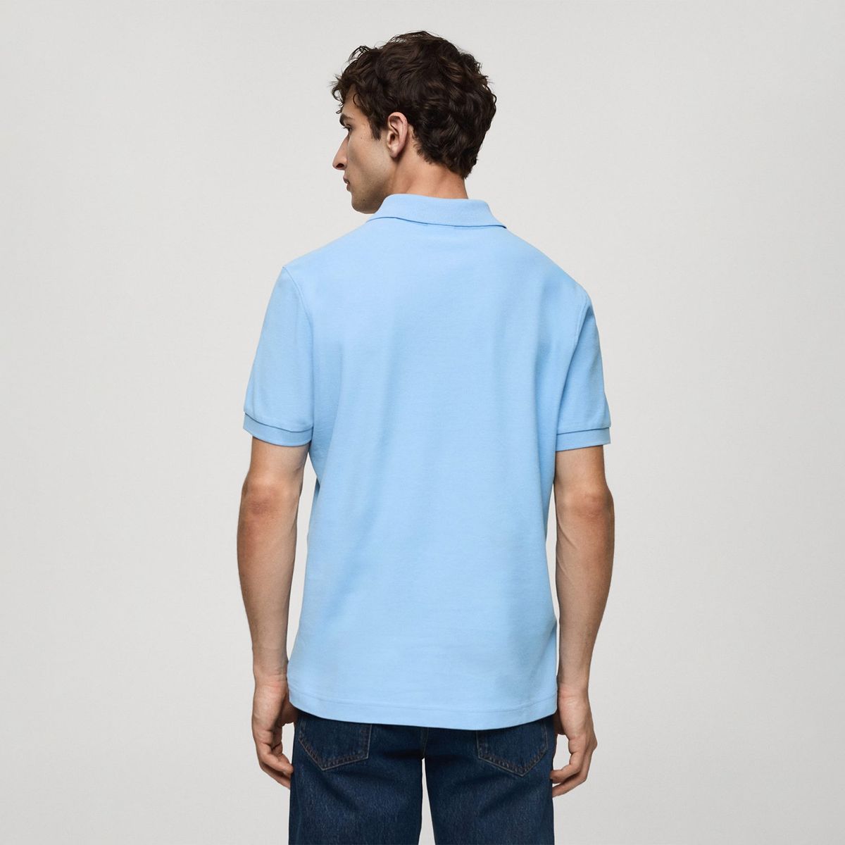 MANGO - Camiseta polo Hombre Manga corta de Algodón MANGO