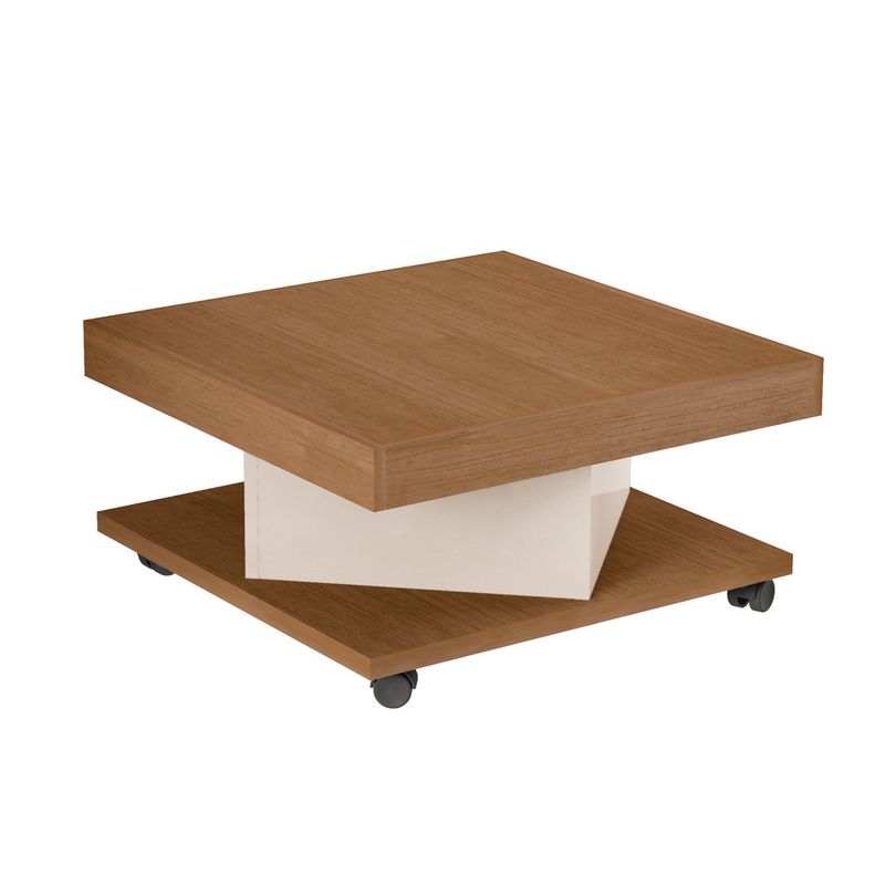 BERTOLINI - Mesa de centro decorativa en MDP Con Ruedas 