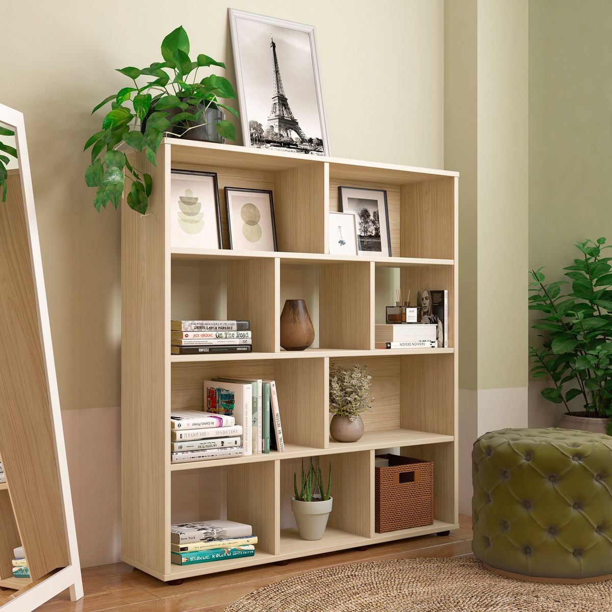 BERTOLINI - Biblioteca Estantería Librero en MDP 10 compartimientos