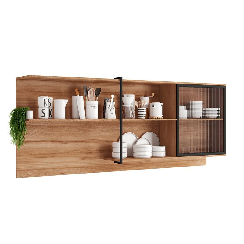 BERTOLINI - Mueble Superior Multiuso Cocina 200 cm MDP 1 Estilo Industrial.
