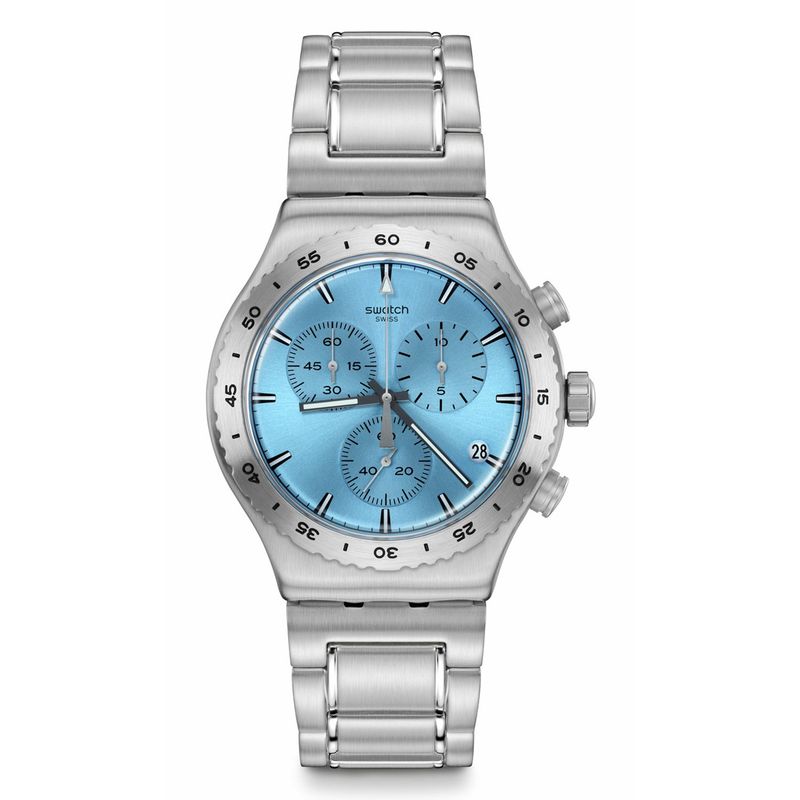SWATCH - Reloj Swatch Unisex THAT'S SO PEACHY. Reloj Acero inoxidable Plateado YVS528G