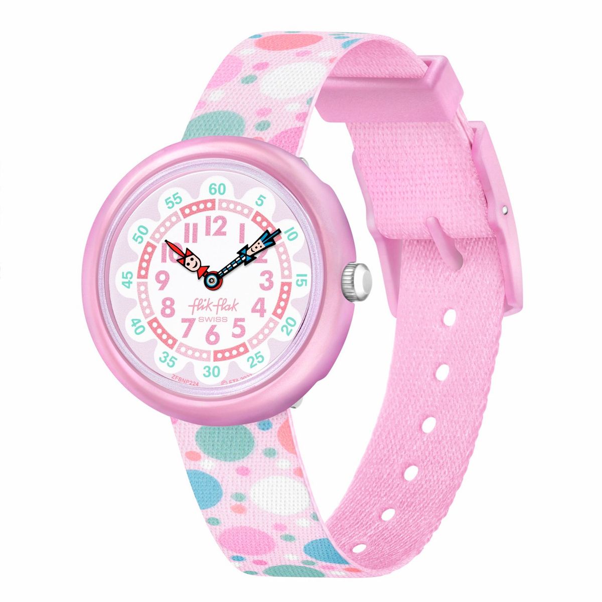 FLIK FLAK - Reloj Flik Flak Niña FLYING BUBBLES. Reloj Textil Rosado ZFBNP224