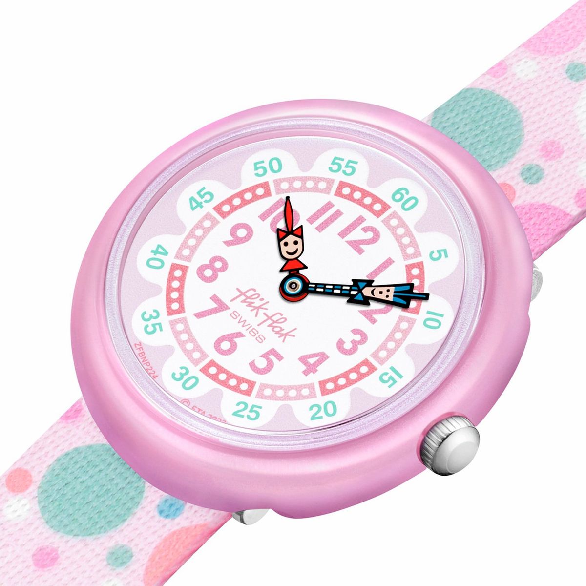 FLIK FLAK - Reloj Flik Flak Niña FLYING BUBBLES. Reloj Textil Rosado ZFBNP224