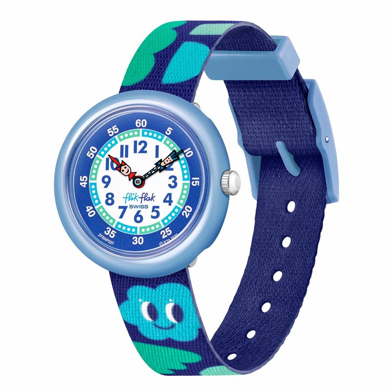 FLIK FLAK - Reloj Flik Flak Niño SMILING CLOUDS. Reloj Plástico Azul ZFBNP227