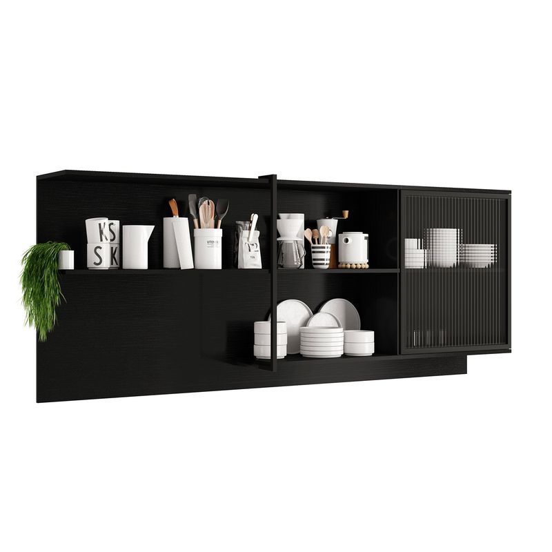 BERTOLINI - Mueble Superior Multiuso Cocina 200 cm MDP 1 Estilo Industrial.