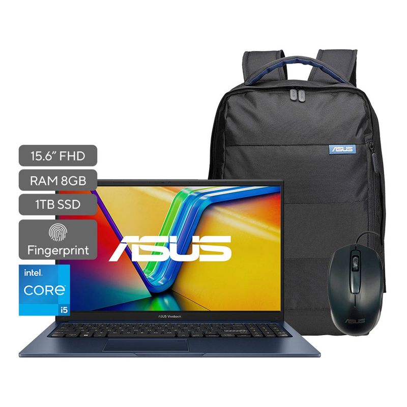 ASUS - Portátil ASUS Vivobook 15 | Intel Core i5 | 8GB de RAM | 1TB SSD de almacenamiento | Windows 11 |15.6 Pulgadas | X1504ZA-NJ1195W |  Computador portátil