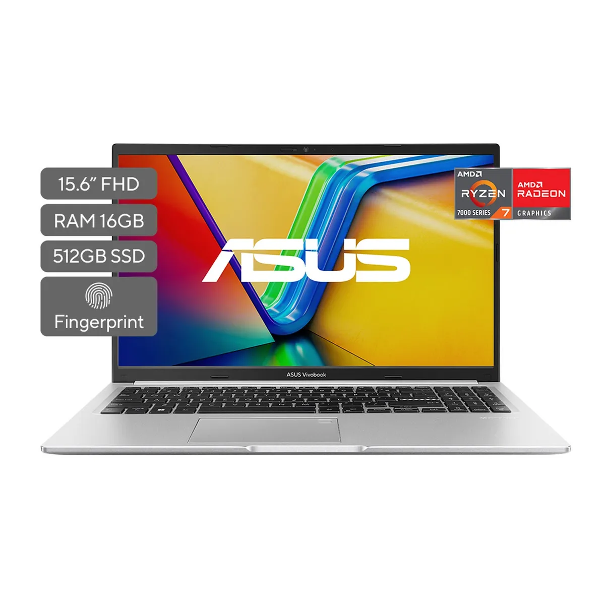 ASUS - Portátil ASUS Vivobook 15  | AMD Ryzen 7 | LPDDR5 16GB|  512 GB SSD de almacenamiento | Windows 11 |15.6 Pulgadas |M1502YA-NJ180W |  Computador portátil